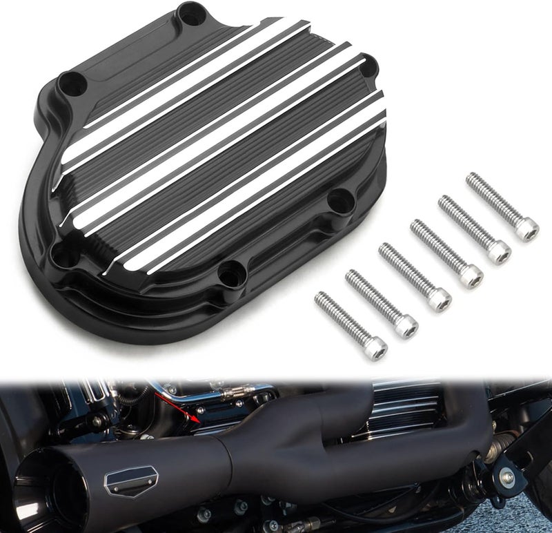 ALLOYFORGE Gauge Transmission Side Cover for Harley 2007-2016 Road King FLHR Street Glide FLHX 07-13 Road Glide FLTR 2007-2017 Softail Deluxe FLSTN 2006 Street Bob CNC Aluminum (Transmission Side Cover) - Image 1